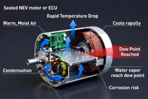 施柏德ePTFE防水透气阀用于电机控制器、ECU、逆变器和传感器壳体防护应用