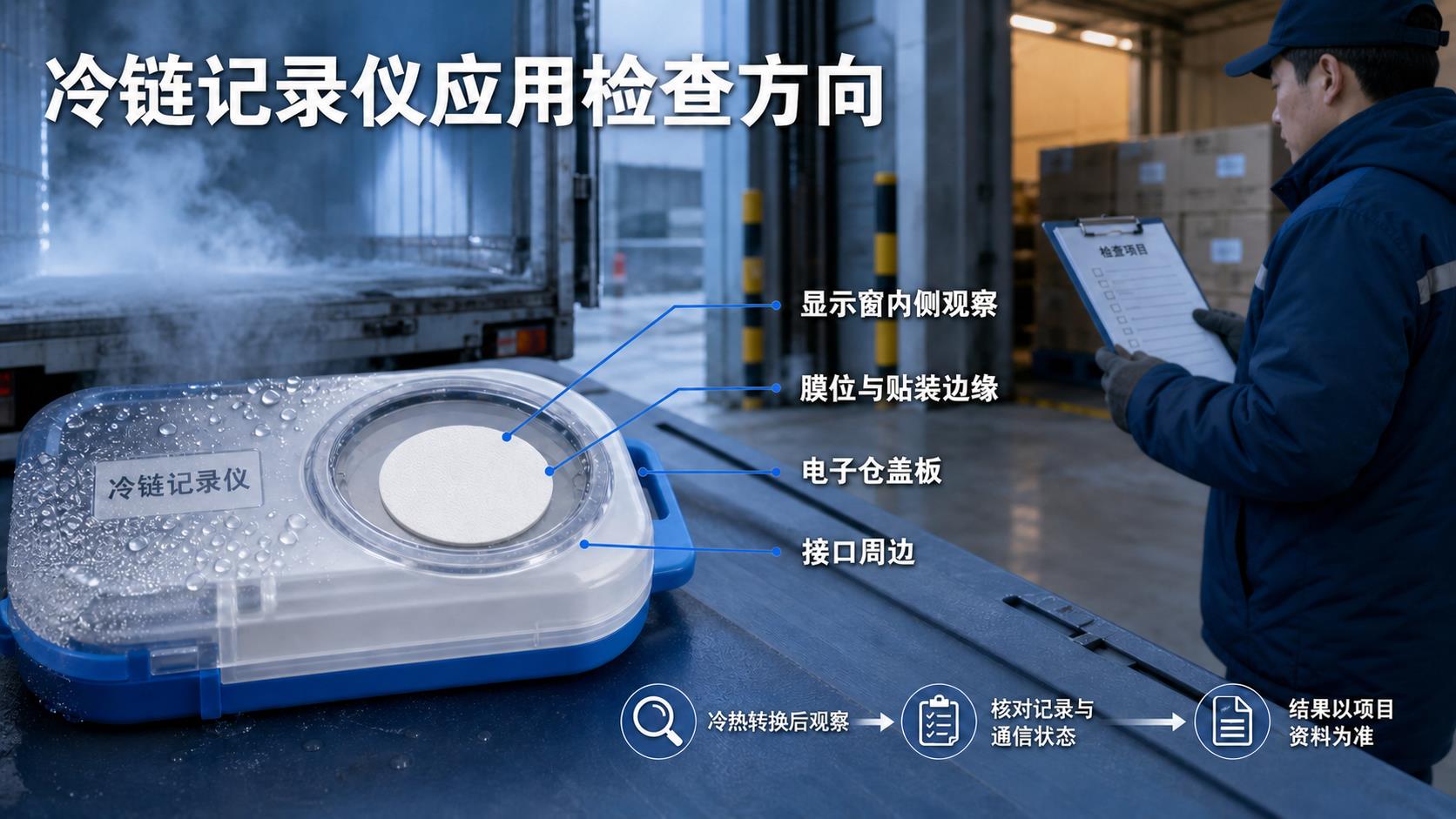 冷链温度记录仪圆形背胶透气膜贴装与应用验证方向