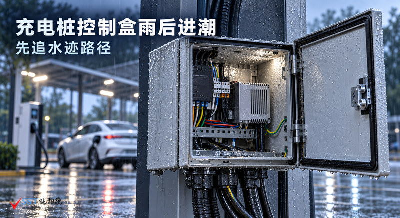 户外充电桩控制盒雨后排查场景