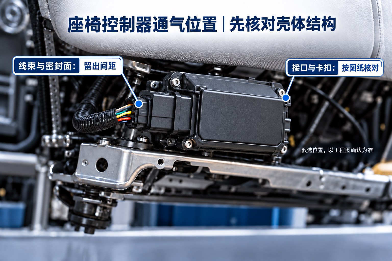 座椅控制模块候选通气位置与接口核查场景