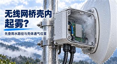 无线网桥温差起雾与壳体通气位置排查场景